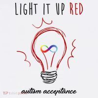 Light It Up Red Autism Acceptance Awareness Adult Drive Performance Visor