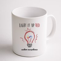 Light It Up Red Autism Acceptance Awareness Coffee Mug