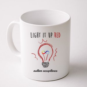 Light It Up Red Autism Acceptance Awareness Coffee Mug