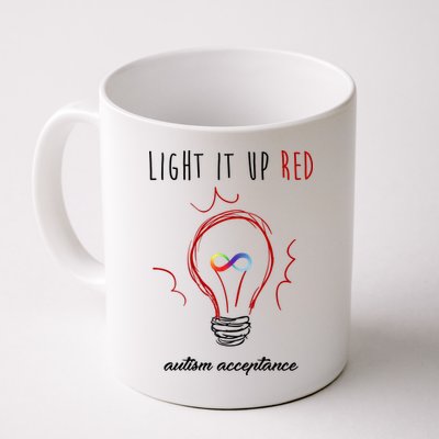 Light It Up Red Autism Acceptance Awareness Mug