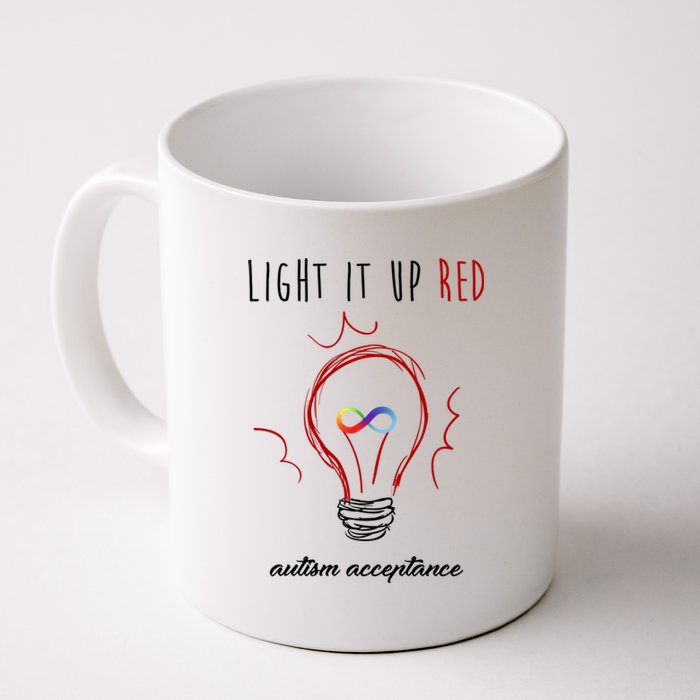 Light It Up Red Autism Acceptance Awareness Coffee Mug