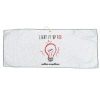 Light It Up Red Autism Acceptance Awareness Large Microfiber Waffle Golf Towel