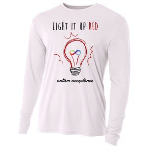 Light It Up Red Autism Acceptance Awareness Cooling Performance Long Sleeve Crew