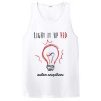 Light It Up Red Autism Acceptance Awareness PosiCharge Competitor Tank