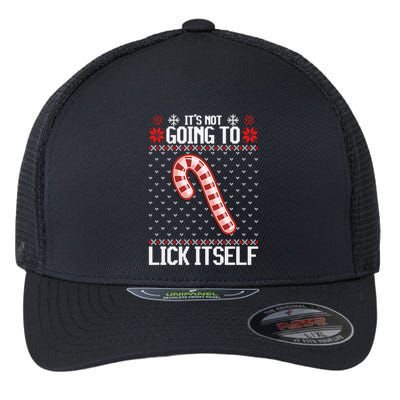 Lick Itself Ugly Christmas Sweater Flexfit Unipanel Trucker Cap