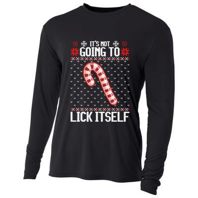 Lick Itself Ugly Christmas Sweater Cooling Performance Long Sleeve Crew
