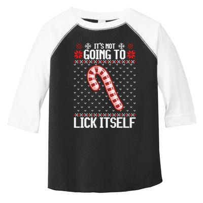 Lick Itself Ugly Christmas Sweater Toddler Fine Jersey T-Shirt