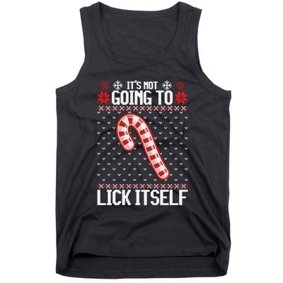 Lick Itself Ugly Christmas Sweater Tank Top