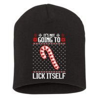 Lick Itself Ugly Christmas Sweater Short Acrylic Beanie