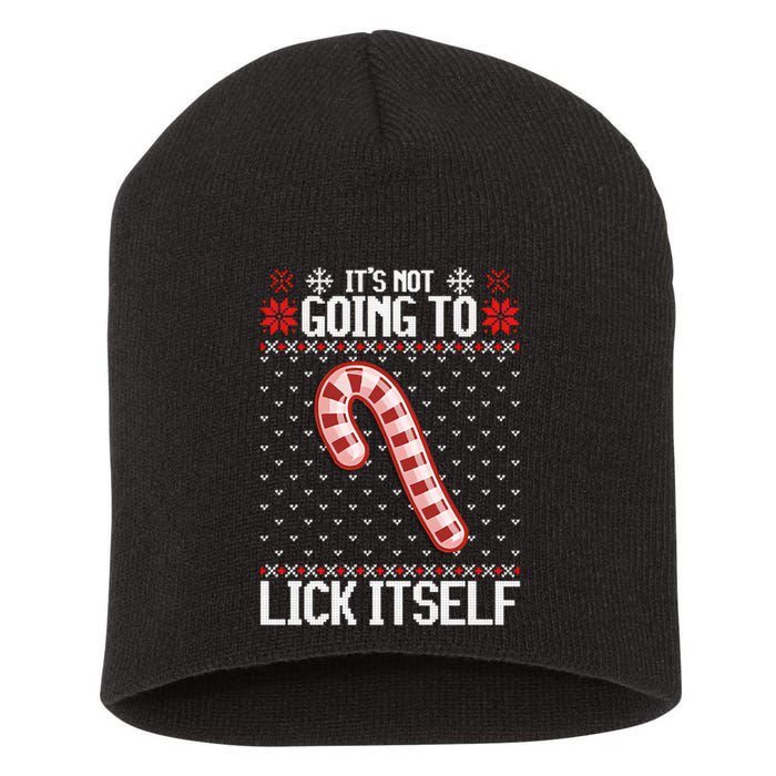 Lick Itself Ugly Christmas Sweater Short Acrylic Beanie