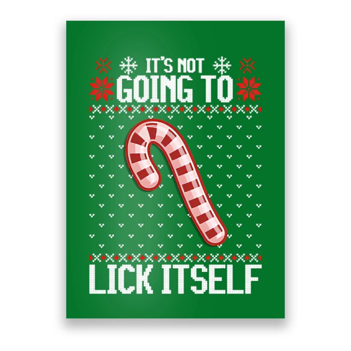 Lick Itself Ugly Christmas Sweater Poster