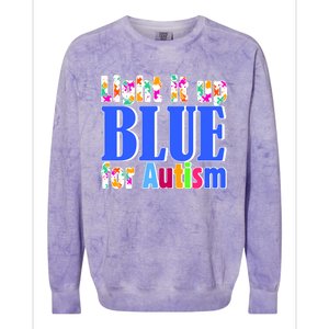 Light It Up Blue For Autism Awareness Month Colorblast Crewneck Sweatshirt