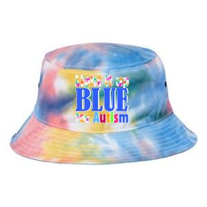 Light It Up Blue For Autism Awareness Month Tie Dye Newport Bucket Hat