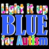 Light It Up Blue For Autism Awareness Month Cropped Pullover Crew