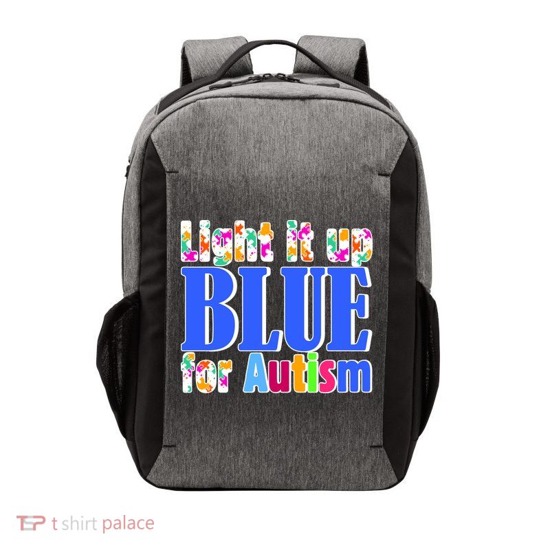 Light It Up Blue For Autism Awareness Month Vector Backpack