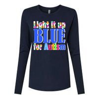 Light It Up Blue For Autism Awareness Month Womens Cotton Relaxed Long Sleeve T-Shirt