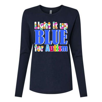 Light It Up Blue For Autism Awareness Month Womens Cotton Relaxed Long Sleeve T-Shirt