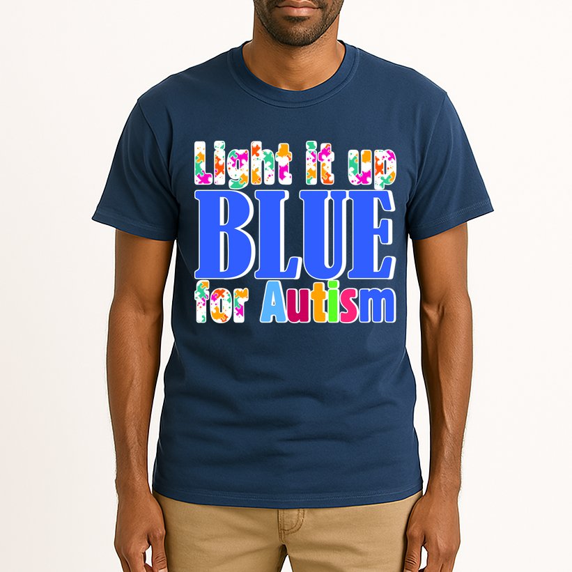 Light It Up Blue For Autism Awareness Month Tall T-Shirt