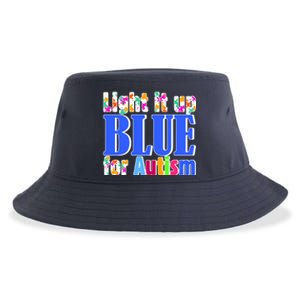 Light It Up Blue For Autism Awareness Month Sustainable Bucket Hat