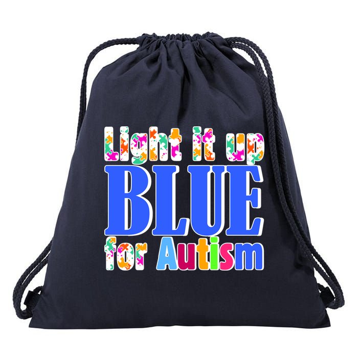 Light It Up Blue For Autism Awareness Month Drawstring Bag