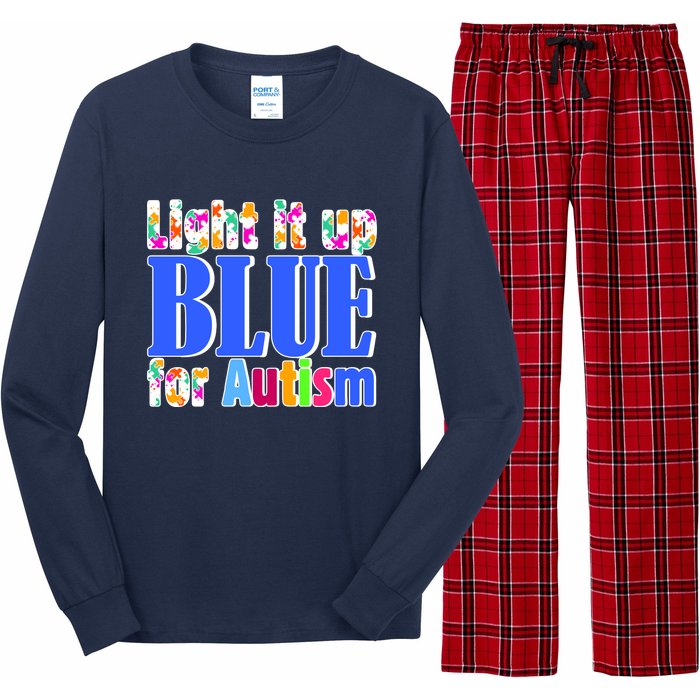 Light It Up Blue For Autism Awareness Month Long Sleeve Pajama Set