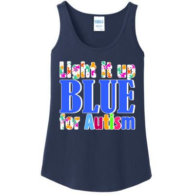 Light It Up Blue For Autism Awareness Month Ladies Essential Tank