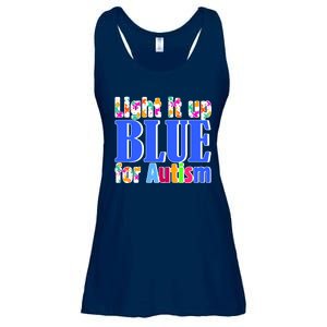 Light It Up Blue For Autism Awareness Month Ladies Essential Flowy Tank