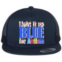 Light It Up Blue For Autism Awareness Month Flatbill Hat