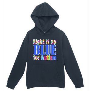 Light It Up Blue For Autism Awareness Month Urban Pullover Hoodie