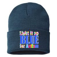 Light It Up Blue For Autism Awareness Month Sustainable Knit Beanie