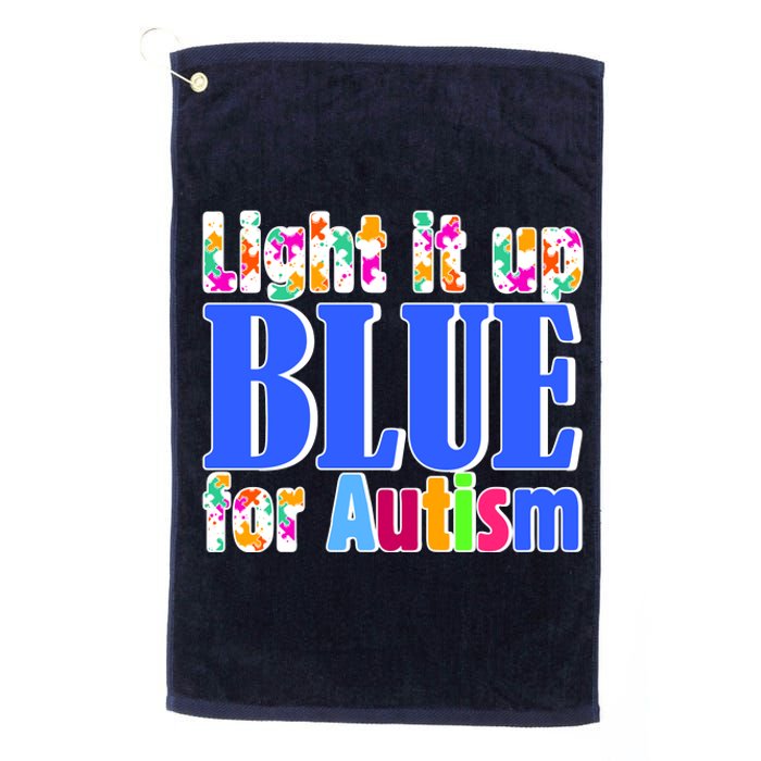 Light It Up Blue For Autism Awareness Month Platinum Collection Golf Towel