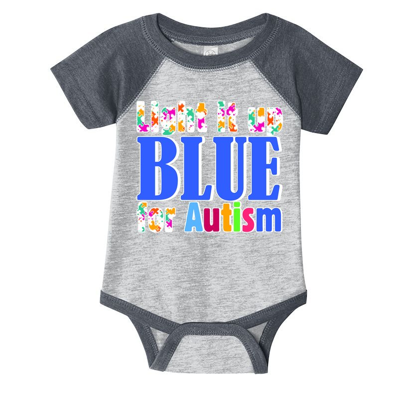 Light It Up Blue For Autism Awareness Month Infant Baby Jersey Bodysuit
