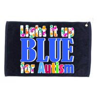 Light It Up Blue For Autism Awareness Month Grommeted Golf Towel