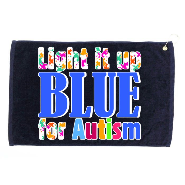 Light It Up Blue For Autism Awareness Month Grommeted Golf Towel