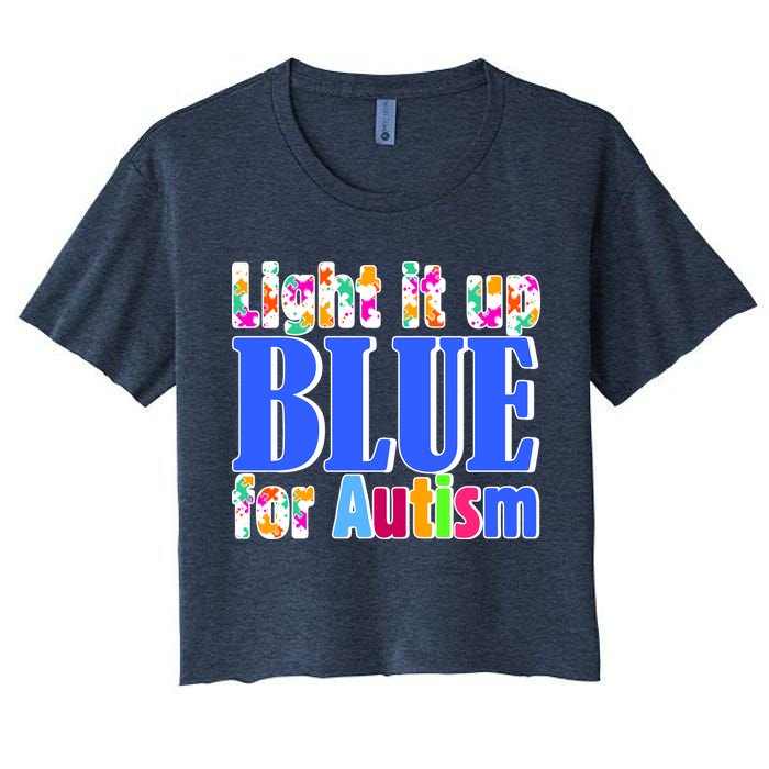 Light It Up Blue For Autism Awareness Month Crop Top