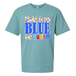 Light It Up Blue For Autism Awareness Month Sueded Cloud Jersey T-Shirt