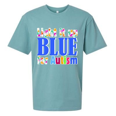 Light It Up Blue For Autism Awareness Month Sueded Cloud Jersey T-Shirt