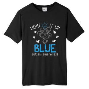 Light It Up Blue For Autism Awareness Month Tall Fusion ChromaSoft Performance T-Shirt