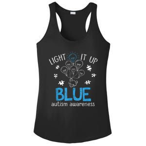 Light It Up Blue For Autism Awareness Month Ladies PosiCharge Competitor Racerback Tank