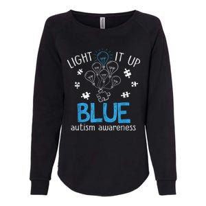 Light It Up Blue For Autism Awareness Month Womens California Wash Sweatshirt