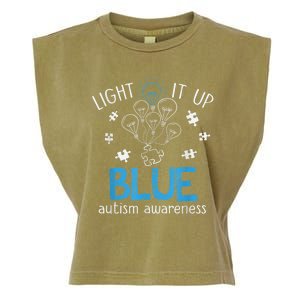 Light It Up Blue For Autism Awareness Month Garment-Dyed Women's Muscle Tee