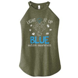 Light It Up Blue For Autism Awareness Month Women's Perfect Tri Rocker Tank