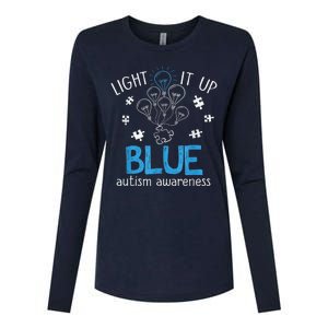 Light It Up Blue For Autism Awareness Month Womens Cotton Relaxed Long Sleeve T-Shirt