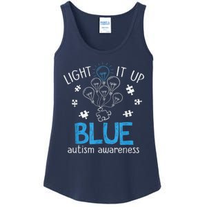 Light It Up Blue For Autism Awareness Month Ladies Essential Tank