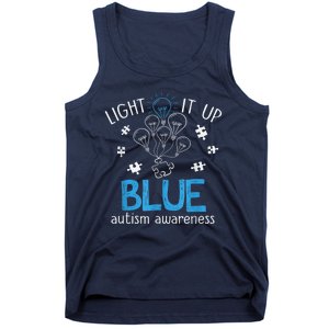 Light It Up Blue For Autism Awareness Month Tank Top