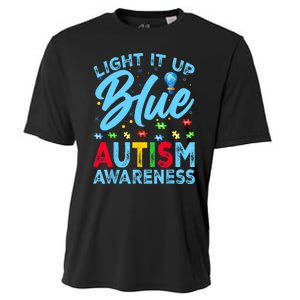 Light It Up Blue Autism Awareness Cooling Performance Crew T-Shirt