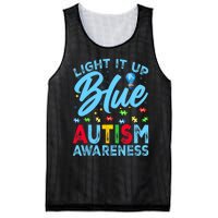 Light It Up Blue Autism Awareness Mesh Reversible Basketball Jersey Tank