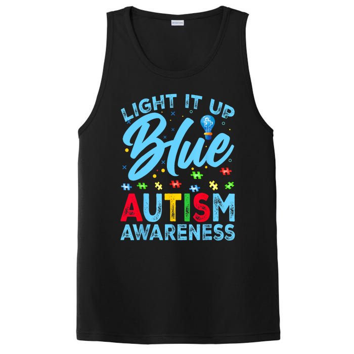 Light It Up Blue Autism Awareness PosiCharge Competitor Tank