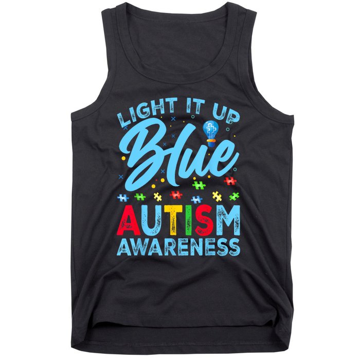 Light It Up Blue Autism Awareness Tank Top