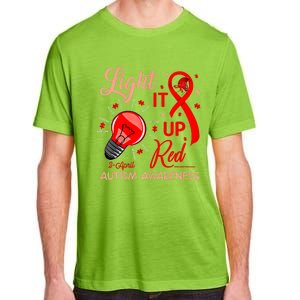 Light It Up Red Utism Awareness Acceptance Red Instead Gift Adult ChromaSoft Performance T-Shirt